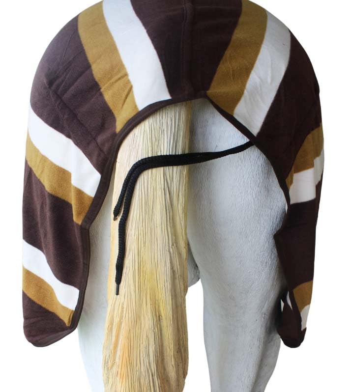 Challenger Horse Soft Fleece Cooler Contoured Exercise Sheet Blanket Wicks Liner 43EE13 - color: Canyon Stripe, size: 62 inches