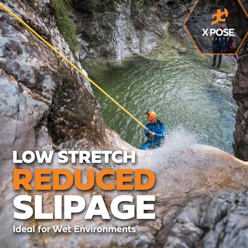 Yellow Twisted Polypropylene Rope, 1/4" Thickness x 600' Length Heavy Duty Poly Ropes for Outdoor and Marine Use, Yellow Rope for Visibility & Safety - 36 Packs - size: 1/4" X 600'