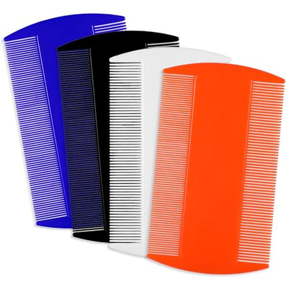 4 Pcs Lice Combs Double Sided Fine Tooth Comb Lice Comb For Dandruff Removal Thick Hair Tooth Head Nit Hair Combs For Adults Kids And Pet's Remove Head Lice Nits Fleas(4 Colors)