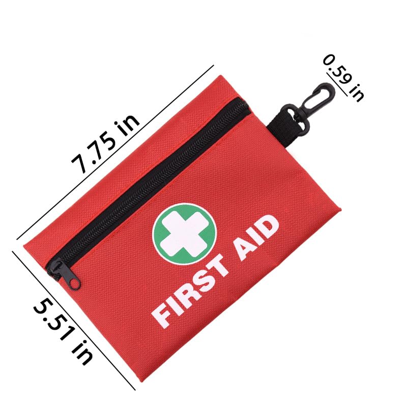 Empty First Aid Kit Bags with Zipper Medicines Bag Pouch for Travel Homes Camping Hiking Portable Medical Kit Bags Waterproof First Aid Bag Case for Traveling Home Camping Pouches Red - color: Red Green Label