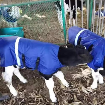 1 Piece -Winter Cow Blanket, Thickened Waterproof Cow Calf Warm Jacket Jacket Padded Windproof Clothes for Cows and Goats Warm Thickened Windproof Belly Protectors Body Length 37in