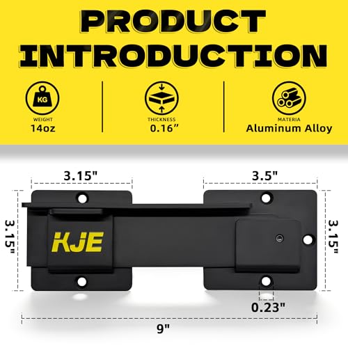 KJE 1 Pack 9-inch Flip Gate Latch Lock with Padlock Hole, 4mm Heavy Duty Aluminum Alloy Adjustable Door Latch with Mounting Screws for Shed, Fence, Double Gate, Barn, Farm Gate latches for Outdoor