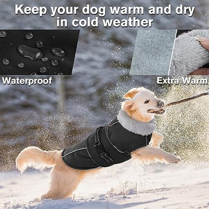 Lelepet Dog Coats for Small Dogs Refletive Dog Jacket with Adjustable Fit - color: Black, size: S