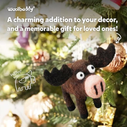 Woolbuddy Needle Felting Starter Kit (Moose) for Beginner & Adult with Tool - color: Moose