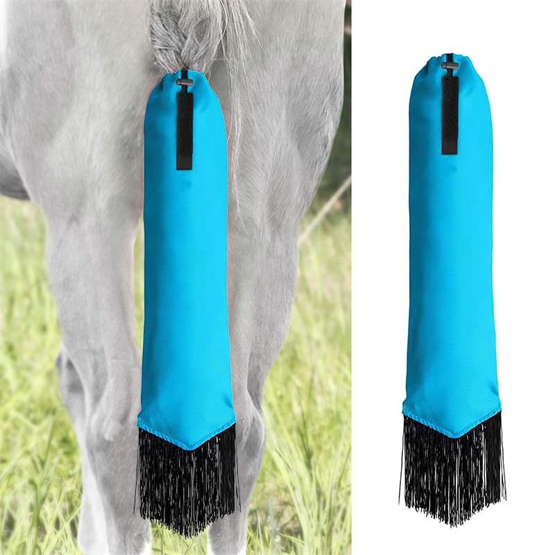 Horse Tail Bag-Waterproof and Durable, Hook and Loop Design Horse Tail Guard,Protects Horse's Tail from Dirt, Breakage and Insects(Blue) - color: Blue