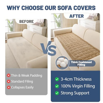 Couch Covers for Dogs (Brown, 27.6" x 70.8") - color: Brown, size: 27.6"x70.8"