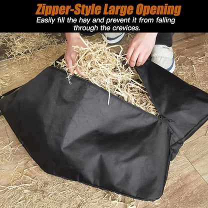 Hay Bag for Horses,Ultra-Slow Feed Hay Bag for Ground Feeding (1)