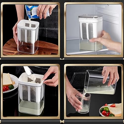 Greek Yogurt Strainer Large Capacity, Yogurt Maker with Stainless Steel Mesh Filter, Whey Separator for Thick Creamy Yogurt, Cheese, Labneh & Kefir, BPA-Free Food Grade Container