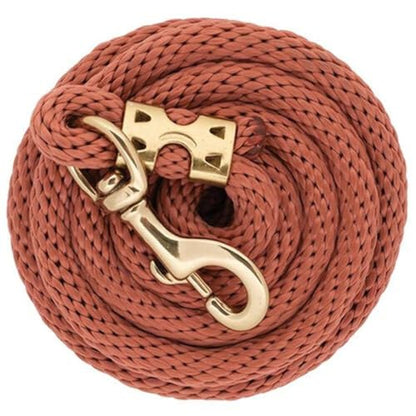 Weaver Equine Value Lead Rope with Brass Plated 225 Snap, Cinnamon