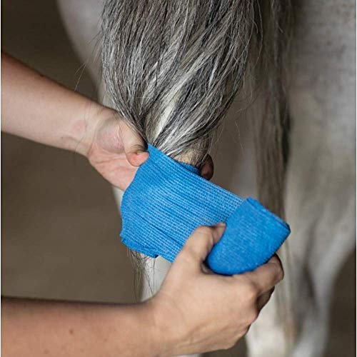 Dura-Tech Vet Flex White Bandage First Aid Wrap | for Horses, Dogs and Others | Self-Adhesive Cohesive Tape | 4” Wide and 5 Yards of Length | Package of 18 Rolls