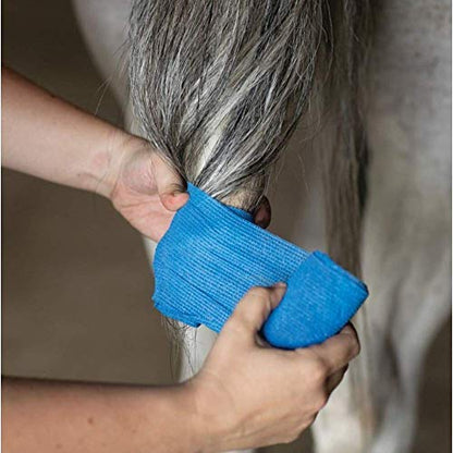 Dura-Tech Vet Flex White Bandage First Aid Wrap | for Horses, Dogs and Others | Self-Adhesive Cohesive Tape | 4” Wide and 5 Yards of Length | Package of 18 Rolls
