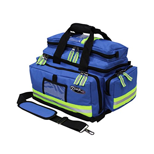 Kemp USA Large Trauma EMS Bag Royal Blue 600D Nylon EMT Medical Kit Bag