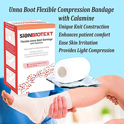Flexible Unna Boot Fabric Bandages with Zinc and Calamine, First Aid Kit Emergency Supplies, Ankle Brace Compression Bandage Wrap, Wound Care Supplies, 4 Inches X 30 Feet - size: Pack of 12, style: 4" Zinc and Calamine
