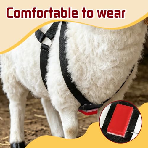 Ram Breeding Marking Harness &1 Marking Crayon for Goat Sheep,Red