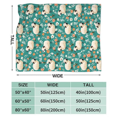 Cute Sheep Throw Blanket Sheep Gifts for Boys Girls 60"x50" - color: Sheep, size: 60" x 50"