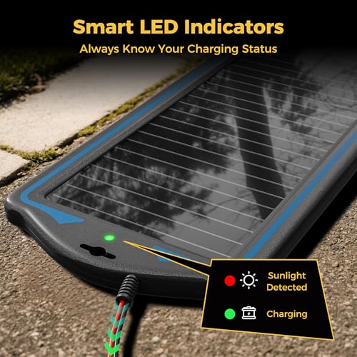 SUNAPEX 12V Solar Battery Charger Trickle Maintainer Kit for Car - size: 1.8W