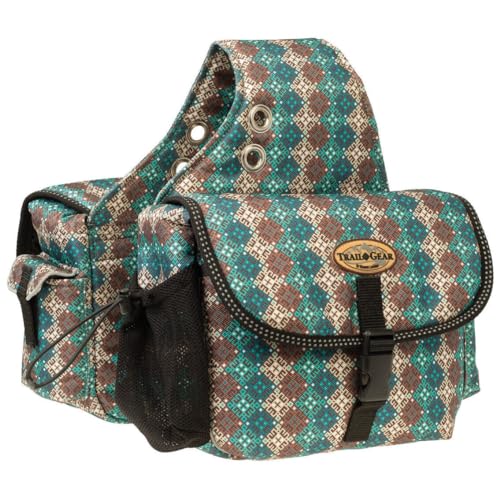 Weaver Equine Trail Gear Saddle Bags - color: Teal, size: 11" x 4" x 8.5"