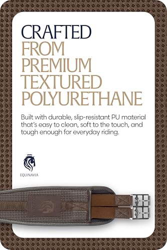 Equinavia Saga Long English Girths for Horses, Easy Care Non-Slip Design - size: 50 in
