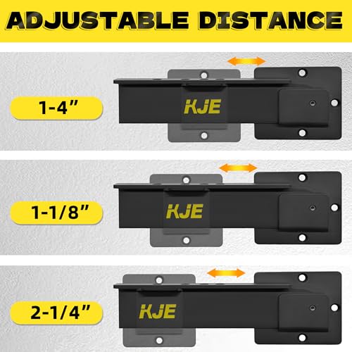 KJE 1 Pack 9-inch Flip Gate Latch Lock with Padlock Hole, 4mm Heavy Duty Aluminum Alloy Adjustable Door Latch with Mounting Screws for Shed, Fence, Double Gate, Barn, Farm Gate latches for Outdoor