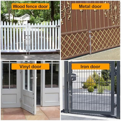 24" Cane Bolt Drop Rod for Gate, Silver Heavy Duty Gate Latch 2 Pack - color: 24"-Silver, size: 2 Pack