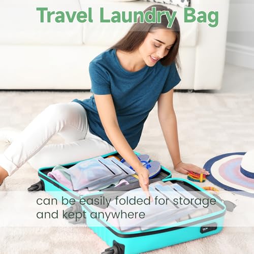 4 Pack Durable Laundry Bags Mesh Wash Bags, With Zipper