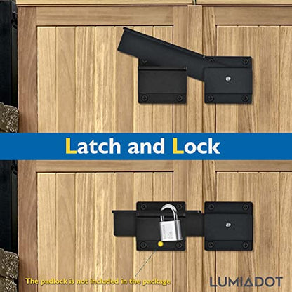 7" Flip Gate Latch Lock for Wooden Fence with Padlock Hole - size: 1 Pack