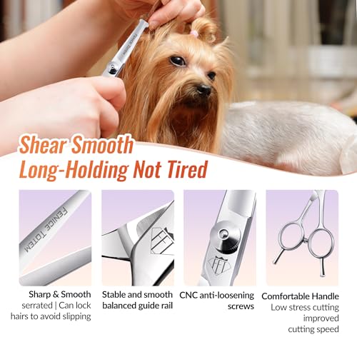 Dog Grooming Scissors: 4.75" Pet Straight Shears Made Of Advanced Stainless Steel Alloy for Trimming Dogs Cats and Other Pets Face and Paws - style: Straight
