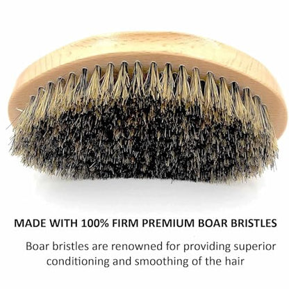 Parker Natural Boar Bristle Military-Style Hair and Beard Brush