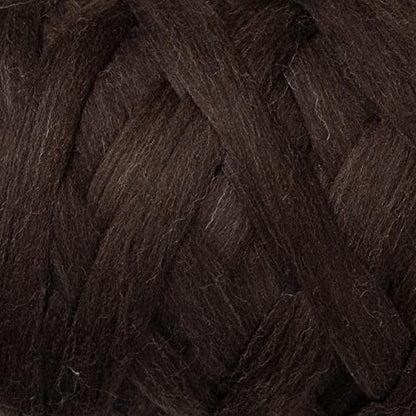 Natural Wool Bulky Chunky Yarn roving, 8 lb. Best fot Hand Made Spinning, arm Knitting, Felting,Giant Blankets, Tapestry, Bedding un-Dyed. (Dark Brown Chocolate, 8 lb) - color: Dark Chocolate, size: 8 lb