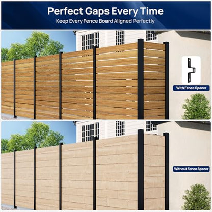 20 Pack Aluminum Privacy Fence Post Spacer - color: 20 Pack Spacer