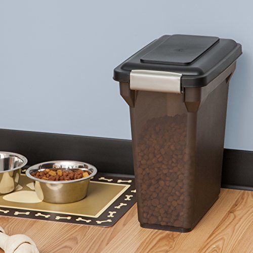 IRIS USA Dog Food Storage Container, Up to 13 lbs, Smoke, Made in USA - color: Smoke, size: 13 lbs