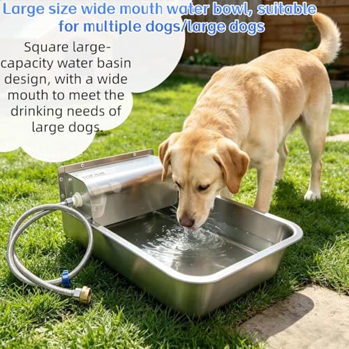 Automatic Dog Water Dispenser,Wide Mouth Design,Water Level Control - size: Large - Fixed Water Level