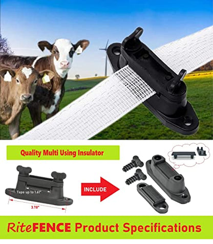 Electric Fence Tape Clamp/Corner/Stretch/Tensioner Insulator Screwlock Polytape Nail & Screw on Wood Post PK50 - size: PK50
