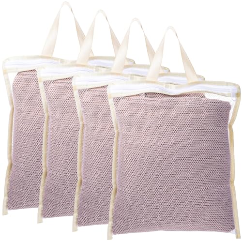 4Pcs Small Mesh Laundry Bags for Delicates Hanging Mini 12 x 10 Inches Durable Lingerie Bags for Washing Machine Wash Laundry Net Bag for Lingerie Underwear Socks Baby Clothes Travel 32x27cm