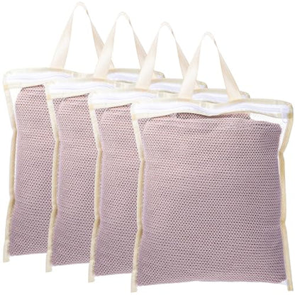 4Pcs Small Mesh Laundry Bags for Delicates Hanging Mini 12 x 10 Inches Durable Lingerie Bags for Washing Machine Wash Laundry Net Bag for Lingerie Underwear Socks Baby Clothes Travel 32x27cm