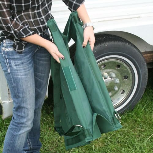 Dura-Tech Reinforced Top Horse Hay Saver Bag | 8 Slow Feeder Holes | Easily Carries and Hangs in Stalls | Hook & Loop Top Flap Closure | Mesh Bottom | Hold 4 Flakes of Hay - color: Navy
