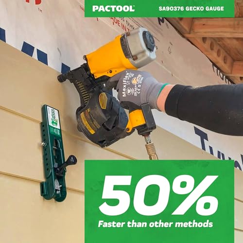 PacTool Gecko Gauge for Engineered Wood Siding - 7/16" Thick, 2-Pack Clamps - size: 7/16” Thickness for LP Siding, style: STANDARD