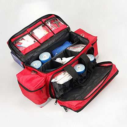 Aurelius Large Capacity First Aid Responder Bag Empty EMT Trauma Bag,Emergency Supplies Not Included (Longer Plus)