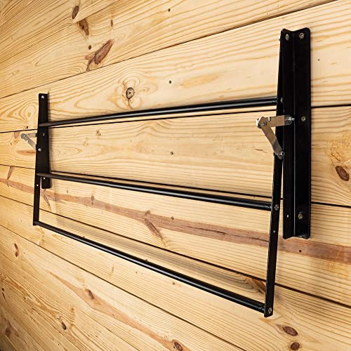 EASY-UP Tiered Mountable Collapsible Blanket/Pad Rack | Maximizes Stable Space | Keeps Tack Organized | Collapsible Design | Durable Construction | 5-Year Warranty