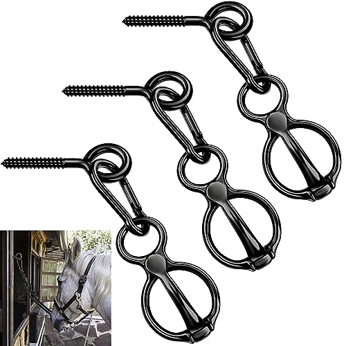 Nuenen Horse Tie Ring, Upgraded Horse Tack and Supplies - color: Black