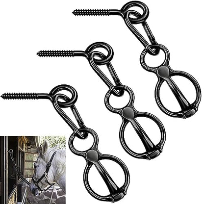 Nuenen Horse Tie Ring, Upgraded Horse Tack and Supplies - color: Black