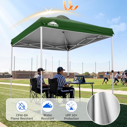 EAGLE PEAK 6.6x6.6 Pop Up Canopy Tent Easy Up Canopy Outdoor, Green - color: Green, size: 6.6x6.6