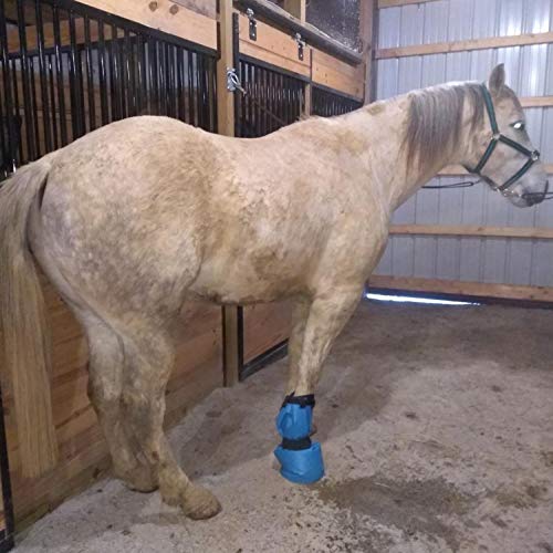 yeezo Hoof Soaking Boot Horse Soaker Hooves Treatment Bag with EVA Pad 1 Pair - color: Blue