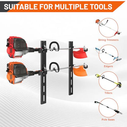Weed Eater Rack for Trailer, 2 Place Heavy Duty Rust-Proof Weedeater Racks, Trimmer Rack for Open Trailer Truck with Combination Locks - color: 2 Place