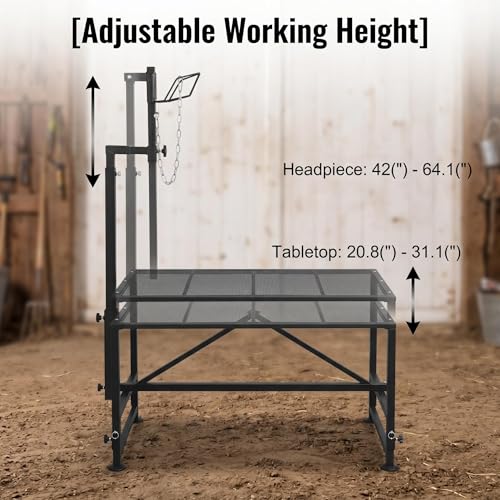 Goat Sheep Stand Livestock Livestock Goat Milker Cow Halter Farm Stand Supplies Cows Sheepskin Cow Accessories Show Goat Supplies 47x23in Tabletop 500 lbs