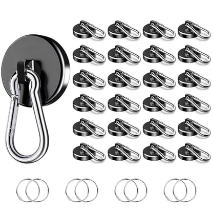 Magnetic Hooks Heavy Duty 150Lbs, 24 Pack Black Super Strong Hooks - style: 150lb-24P