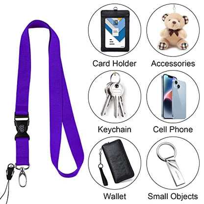 Wisdompro Office Lanyard, 5 Pack 23 inch Neck Strap Lanyards - Purple - color: 5pack Purple