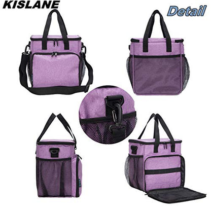 Pet Grooming Storage Bag, Organizer for Dog & Cat Supplies (Purple) - color: Purple