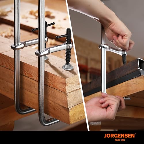 Jorgensen Bar Clamps, 12-Inch Light-duty Drop Forged Steel Bar Clamps for Woodworking and Welding, 2 Pack - size: 12 Inch