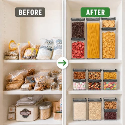4-Pack Airtight Pantry Containers, 1.9 QT / 1.8 L Clear Food Storage Jars with Leakproof Twist-Lock Lids, Detachable Lid for Easy Cleaning, Cereal, Pasta, Rice, Oats, Snack Storage Sand - color: Sand